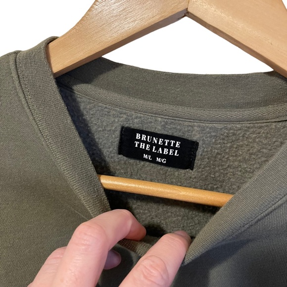 BRUNETTE THE LABEL | Brunette Green sweatshirt SZ M/L EUC - Picture 2 of 5